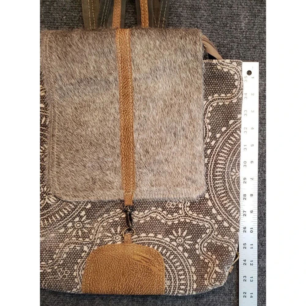 Myra Backpack Purse Bag Womens Leather Canvas